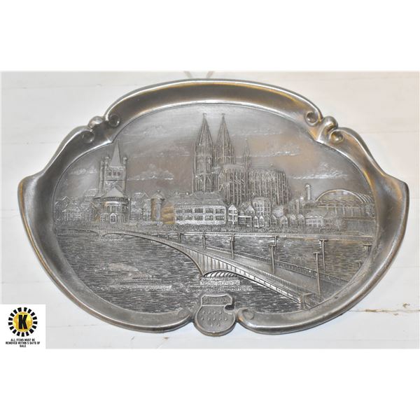 KOLN COLOGNE GERMANY PEWTER WALL HANGING