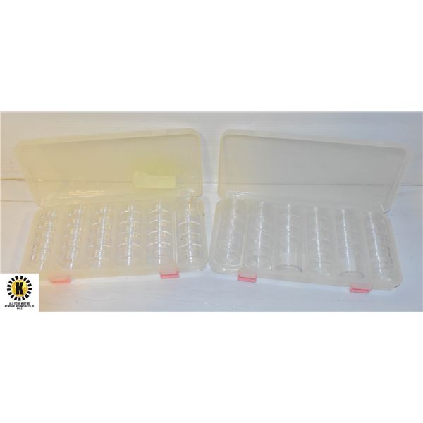 2 PLASTIC JEWEL CASE ORGANIZERS