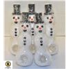 Image 1 : BUNDLE OF 5 NEW SILICONE SNOWMAN PIPES WITH GLASS