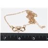 Image 1 : NEW HEART AND INFINITY SYMBOL CHARM NECKLACE