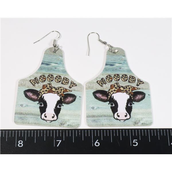 NEW MOODY COW DROP EARRINGS