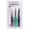 Image 1 : NEW FARBERWARE 3PC PARING KNIFE SET