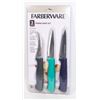 Image 1 : NEW FARBERWARE 3PC PARING KNIFE SET