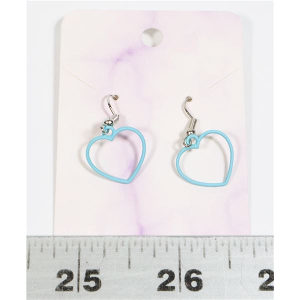 NEW HEART CHARM DROP EARRINGS