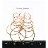 Image 1 : NEW 6PC GOLD TONE HOOP EARRINGS MULTIPLE SIZES