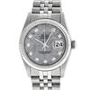 Image 2 : Rolex Mens Stainless Steel Meteorite Diamond 36MM Datejust Wristwatch