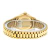 Image 6 : Rolex Ladies 18K Yellow Gold Sapphire And Tahitian MOP Diamond President Wristwa