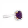 Image 2 : 18K Purple Sapphire Ring 1.88 ct