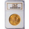 Image 1 : 1925 $20 Saint Gaudens Double Eagle Gold Coin NGC MS64