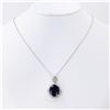 Image 3 : 7.17 ctw Tanzanite and 0.91 ctw Diamond 14K White Gold Pendant/Necklace