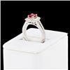 Image 3 : 0.76 ctw Ruby and 0.45 ctw Diamond 18K White Gold Ring