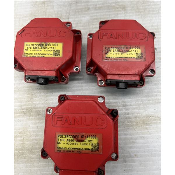 (3) Fanuc #A860-2000-T321 Pulsecoders