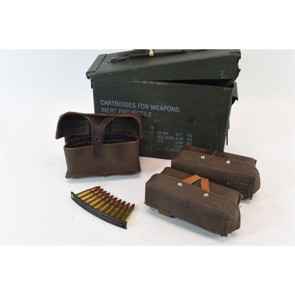 Metal Ammunition Can 80 Rounds 7.62x39 in Stripper Clips w/ 3 Pouches