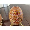 Image 2 : 2 Hand Painted Pysanka Ukrainian Eggs