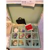 Image 2 : Assortment of Earrings, Brooches, Charm Bracelet & Jewelry Box