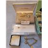 Image 3 : Assortment of Earrings, Brooches, Charm Bracelet & Jewelry Box