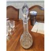 Image 2 : Crystal Decanter With 7 Small Stemmed Glasses