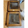 Image 1 : 2 Wooden Glass Top Side Tables