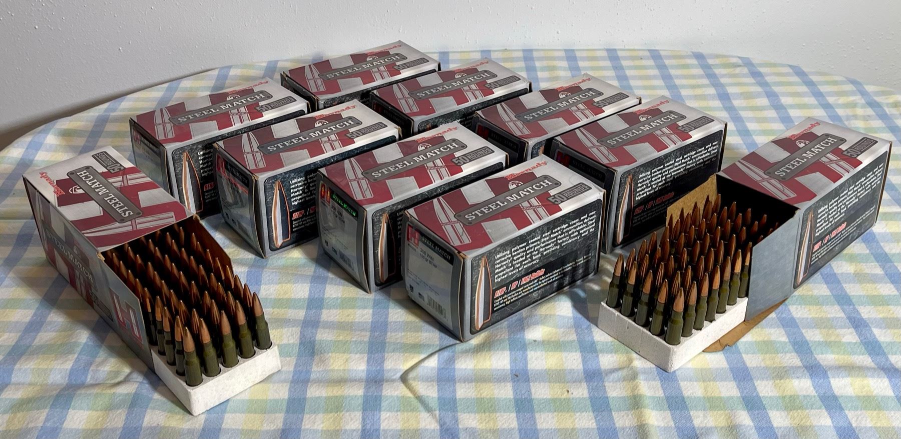 500 ROUNDS OF .308 AMMUNITION - 10 FULL BOXES