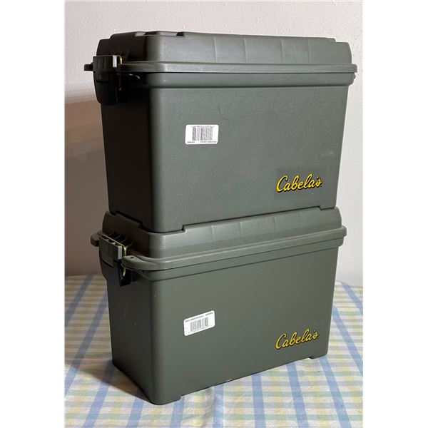 Cabela's Color Box PAIR OF CABELA'S HEAVY DUTY PLASTIC AMMUNITION BOXES - WATERPROOF ...