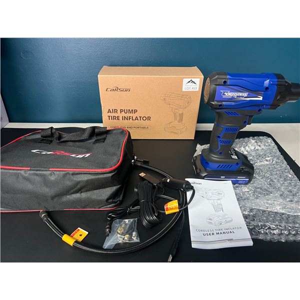 Lot of 1 CarSun Cordless & Portable Air Pump Tire Inflator