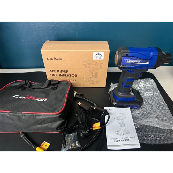 Lot of 1 CarSun Cordless & Portable Air Pump Tire Inflator