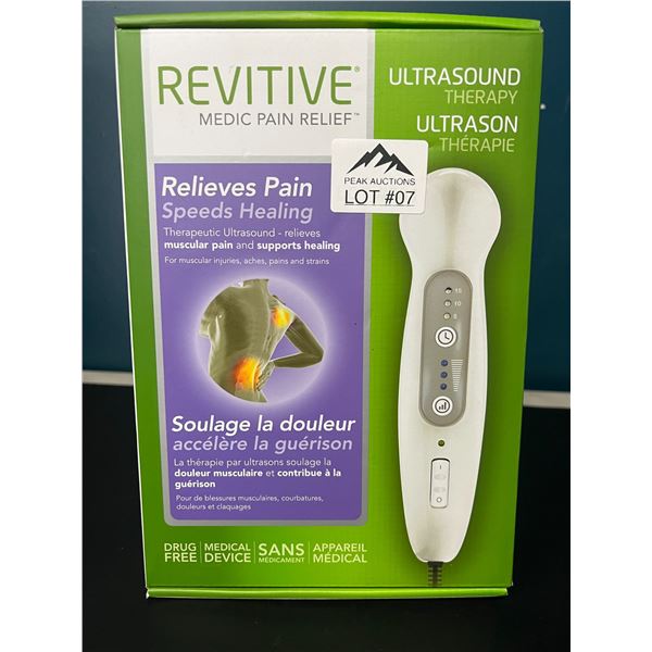 Lot of 1 Revitive Medic Pain Relief Ultrasound Therapy Device