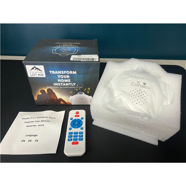 Lot of 1 LED Star/Galaxy Projector w/ Remote Control & Music Function