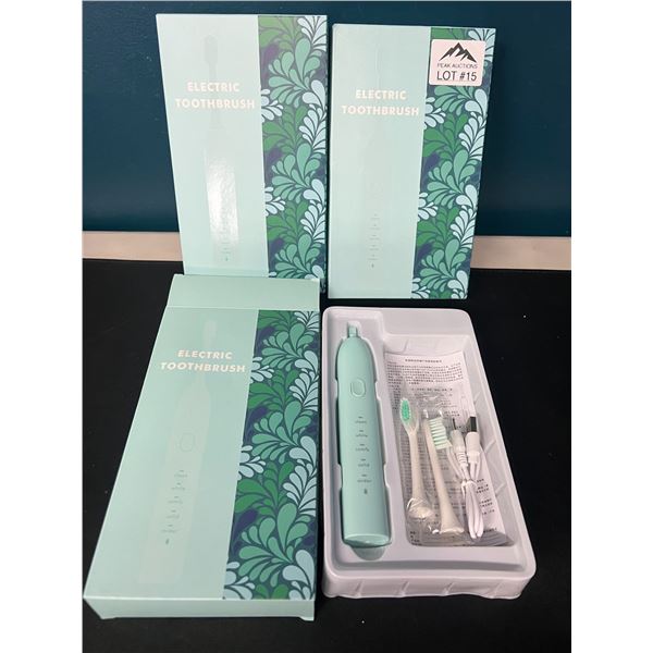 Lot of 3 Electric Rechargeable Toothbrushes