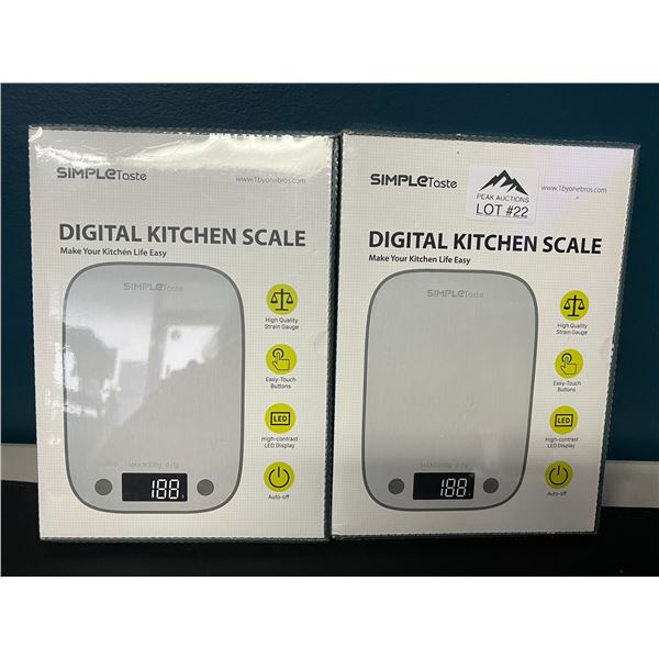 Lot of 2 SimpleTaste Digital Food Kitchen Scales
