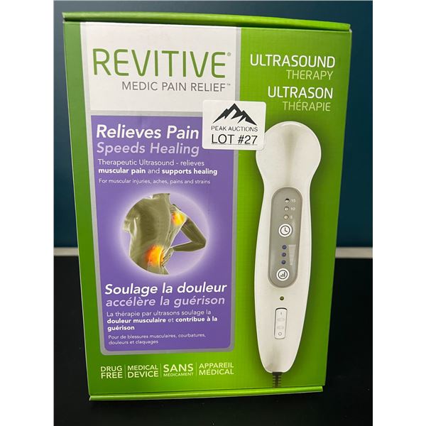 Lot of 1 Revitive Medic Pain Relief Ultrasound Therapy Device