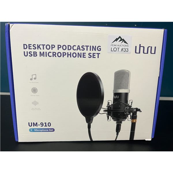 Lot of 1 Desktop Podcasting USB Microphone Set