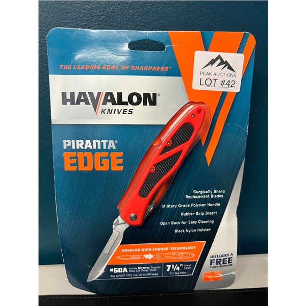 Lot of 1 Havalon Piranta Edge Pocket Knife w/ Holster