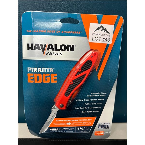 Lot of 1 Havalon Piranta Edge Pocket Knife w/ Holster