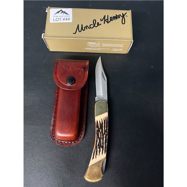 Lot of 1 Uncle Henry  Foldable Pocket Knife w/ Sheath