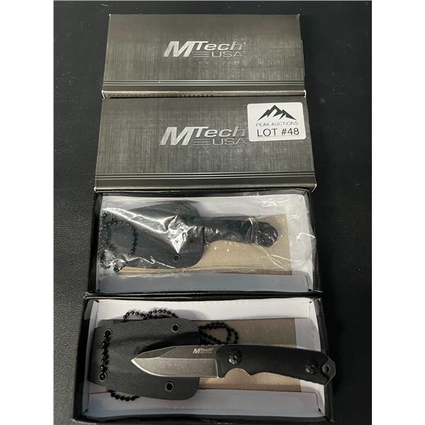 Lot of 2 MTech USA Tactical Fixed Blade Knives