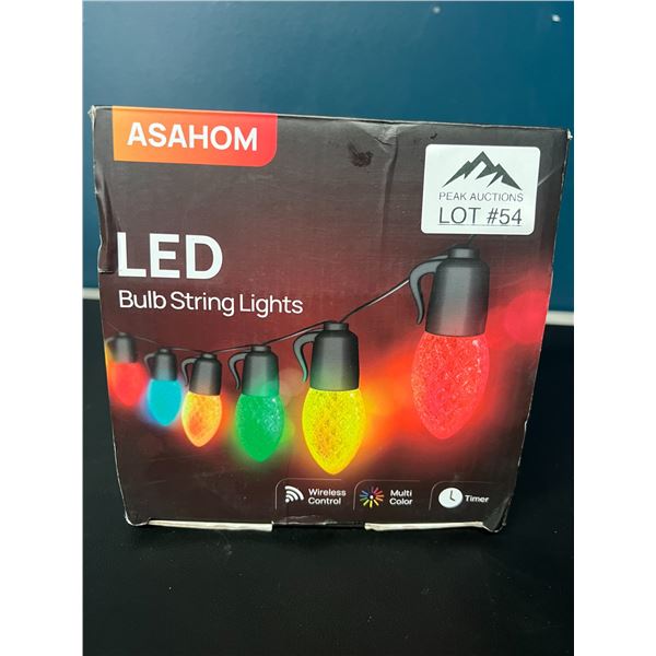 Lot of 1 Asahom LED Multi-Color Bulb String Lights w/ Wireless Control