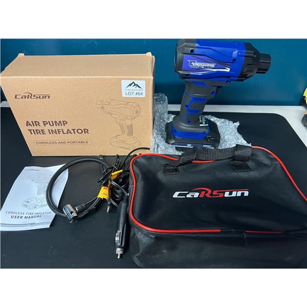 Lot of 1 CarSun Cordless & Portable Air Pump Tire Inflator