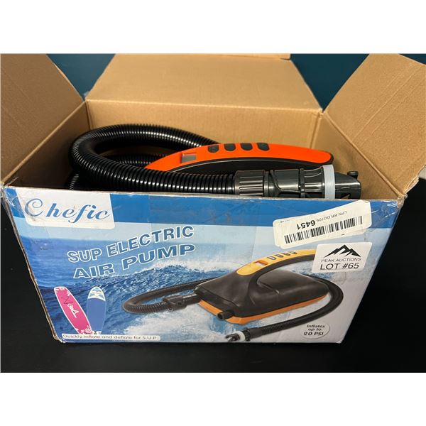 Lot of 1 Chefic SUP Electric Air Pump w/ LCD Display - 110W/12V