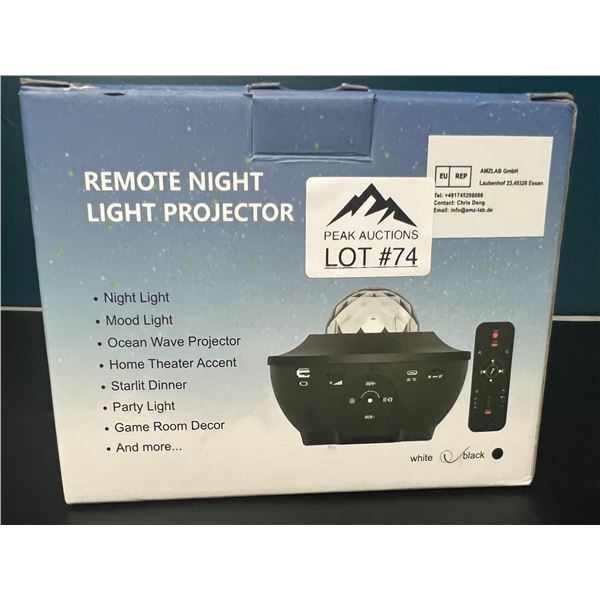 Lot of 1 Starry Night Galaxy Star Light Projector w/ Remote Control