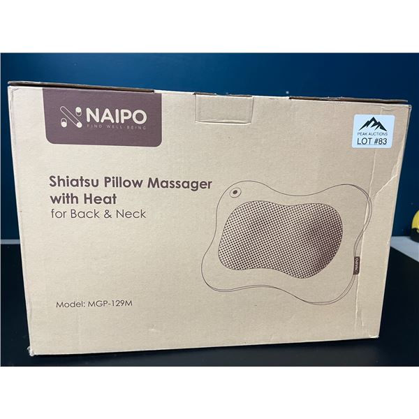 Lot of 1 Naipo Shiatsu Pillow Massager w/ Heat for Back & Neck