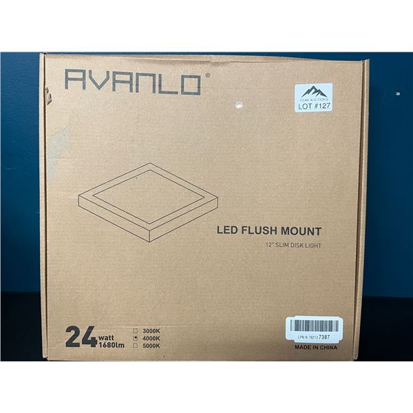 Lot of 1 12" LED Flush Mount Slim Disk Ceiling Light