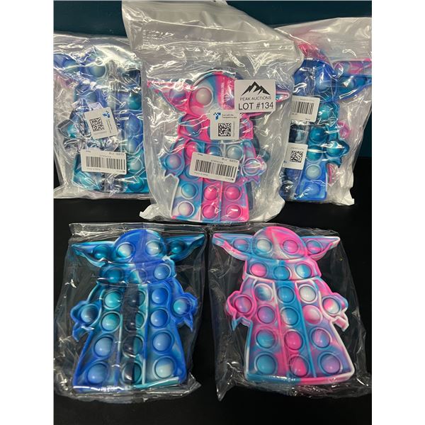 Lot of 8 Baby Yoda Pop-It Fidget Toys (4 x 2pc packs)