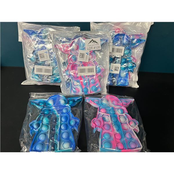 Lot of 8 Baby Yoda Pop-It Fidget Toys (4 x 2pc packs)