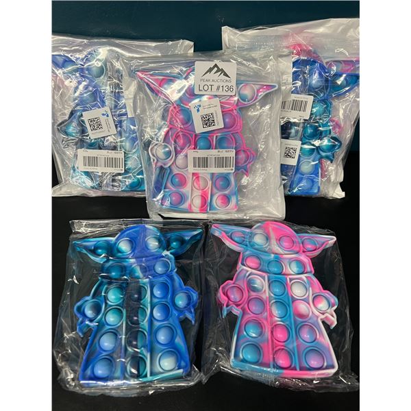 Lot of 8 Baby Yoda Pop-It Fidget Toys (4 x 2pc packs)