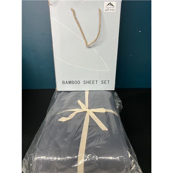 Lot of 1 Bamboo Sheet Set (King Size) - Dark Grey