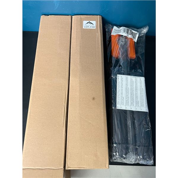 Lot of 2 Boxes of Kabob Grilling Baskets; Stainless Steel - 4pcs each (8 total)