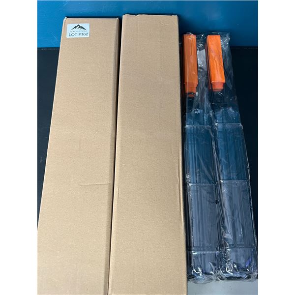 Lot of 2 Boxes of Kabob Grilling Baskets; Stainless Steel - 4pcs each (8 total)