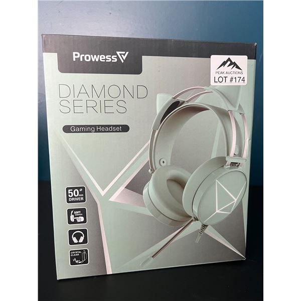 Lot of 1 Prowess Diamond Series Gaming Headsets w/ Attachable Kitty Ears