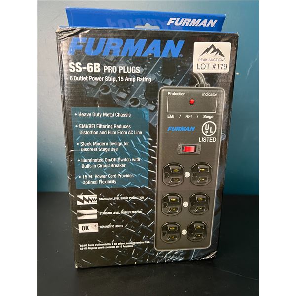 Lot of 1 Furman 6 Outlet Power Strip/Surge Protector